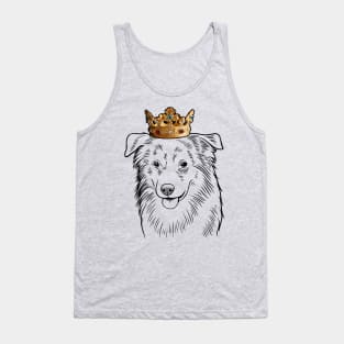 Miniature American Shepherd Dog King Queen Wearing Crown Tank Top